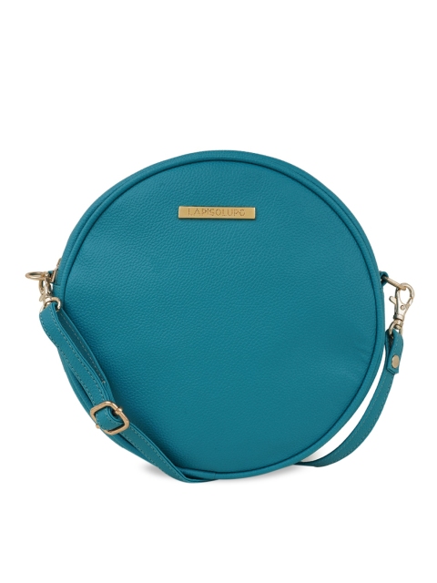 

Lapis O Lupo Turquoise Blue Half Moon Sling Bag with Tasselled