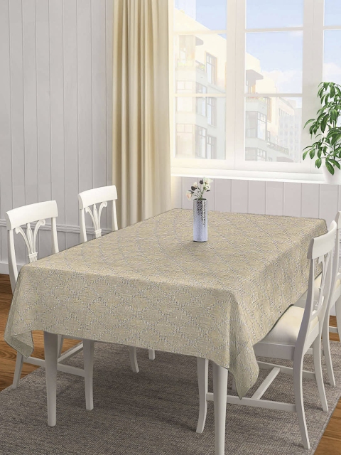 

KLOTTHE Yellow Checked 6-Seater Rectangular Cotton Table Cover