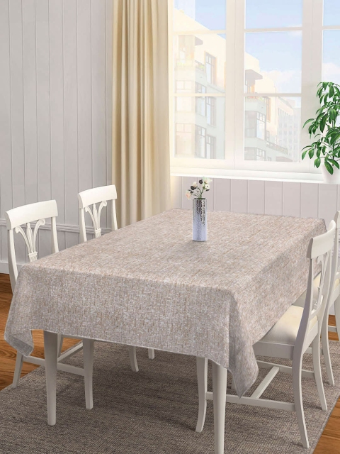 

KLOTTHE Beige Solid 6-Seater Rectangular Cotton Table Cover