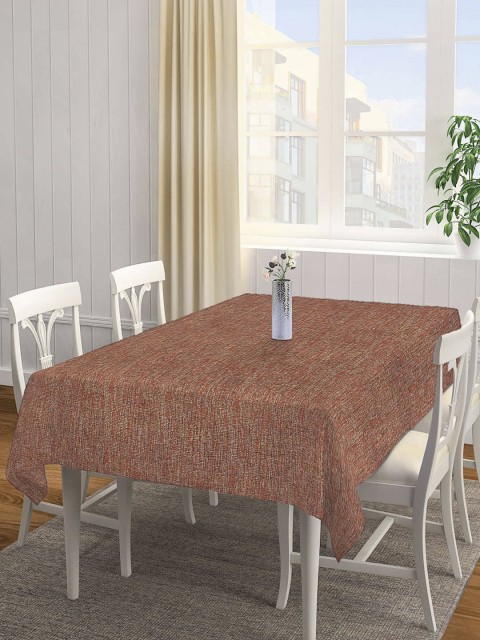 

KLOTTHE Brown Solid 6-Seater Rectangular Cotton Table Cover