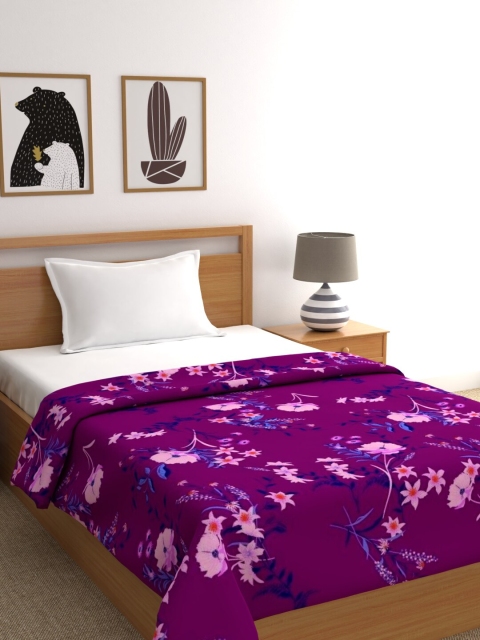 

Raymond Home Purple & Pink Floral Mild Winter 450 GSM Single Bed Blanket