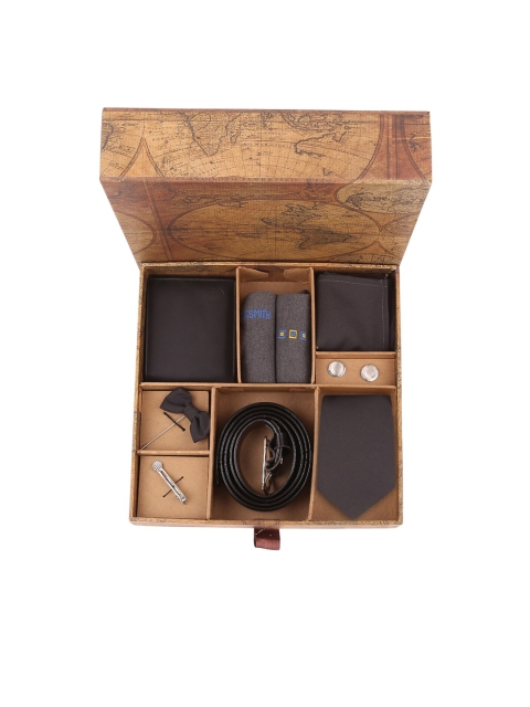 

Blacksmith Men Grey Solid Accessory Gift Set