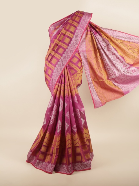 

Pothys Violet & Orange Woven Design Zari Saree