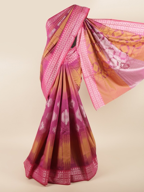 

Pothys Violet Printed Cotton Blend Saree