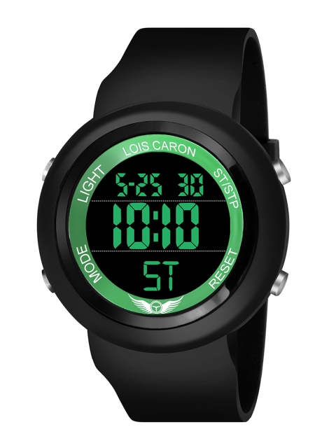 

LOIS CARON Unisex Black Dial & Black Straps Digital Watch MSW-1015