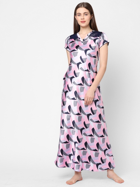 

Sweet Dreams Pink Printed Maxi Nightdress