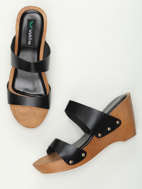 

Walkfree Black Block Sandals