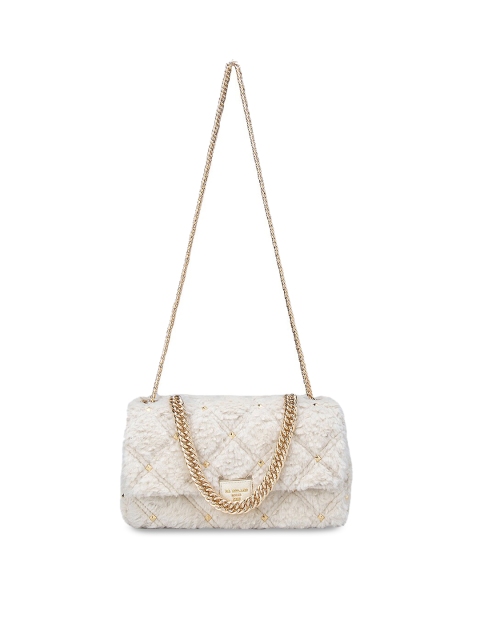 

Da Milano White Leather Structured Sling Bag