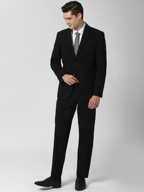 

Peter England Elite Men Black Solid Single-Breasted Slim-Fit 2-Piece Formal Suit