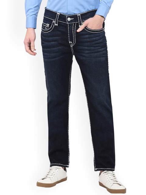 

True Religion Men Blue Solid Regular Fit Jeans