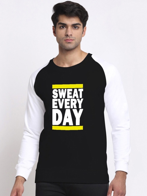 

Friskers Men Black & White Typography Printed Sweatshirt