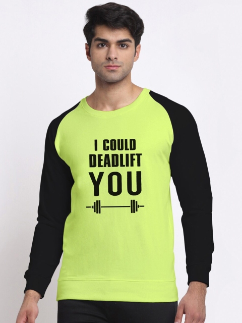 

Friskers Men Lime Green Printed Sweatshirt