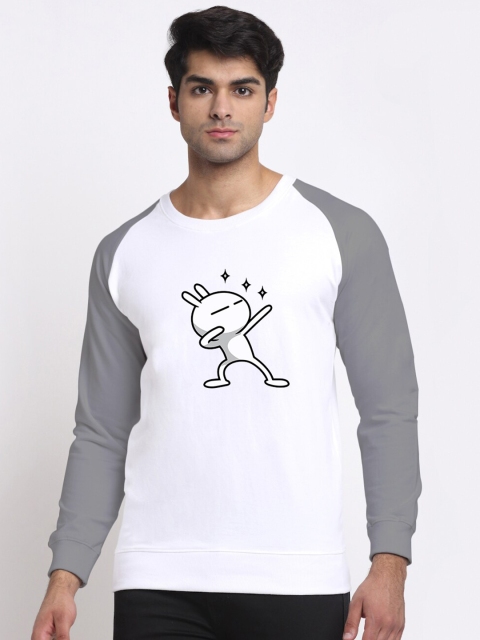 

Friskers Men White Printed Sweatshirt