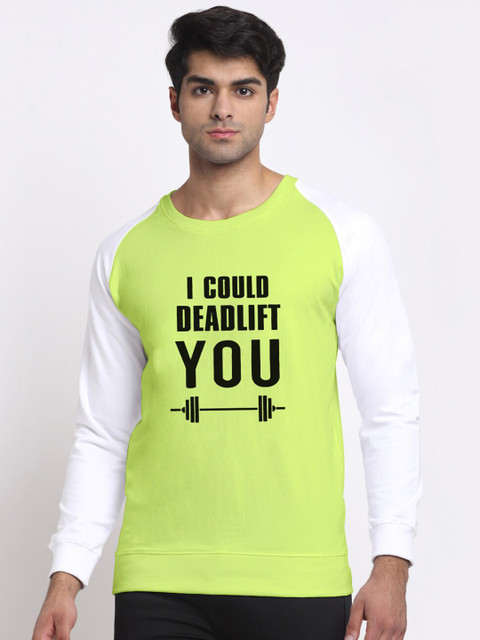 

Friskers Men Lime Green Printed Sweatshirt
