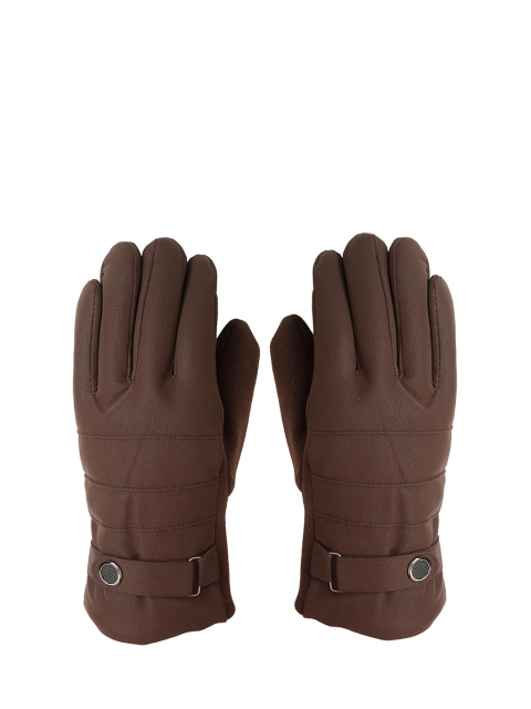 

FabSeasons Unisex Brown Solid Touchscreen Enabled Hand Gloves