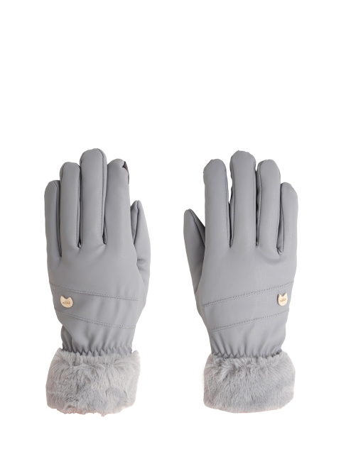 

FabSeasons Unisex Grey Textured Hand Gloves