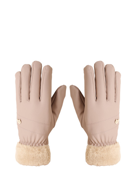 

FabSeasons Unisex Beige Textured Hand Gloves