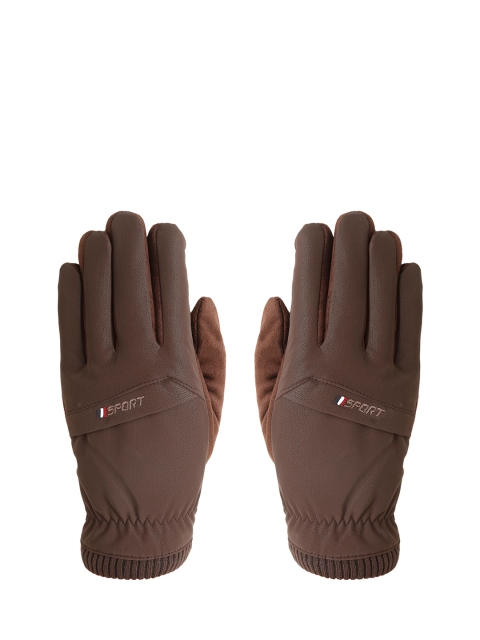 

FabSeasons Unisex Brown Solid Touchscreen Enabled Hand Gloves