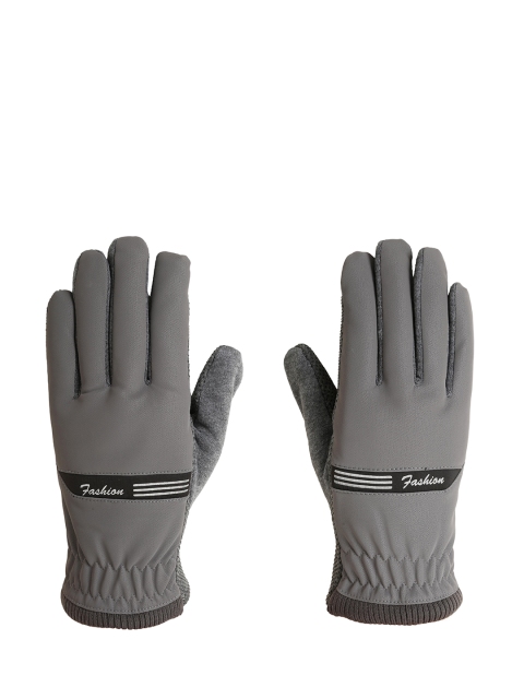 

FabSeasons Unisex Grey Solid Touchscreen Enabled Hand Gloves