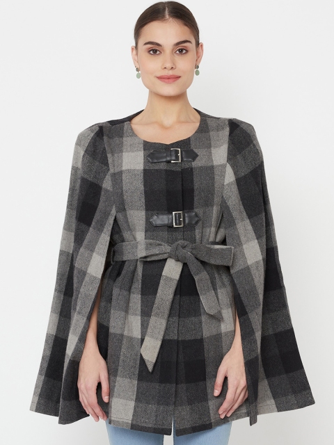 

Owncraft Women Black Checked Over Coat