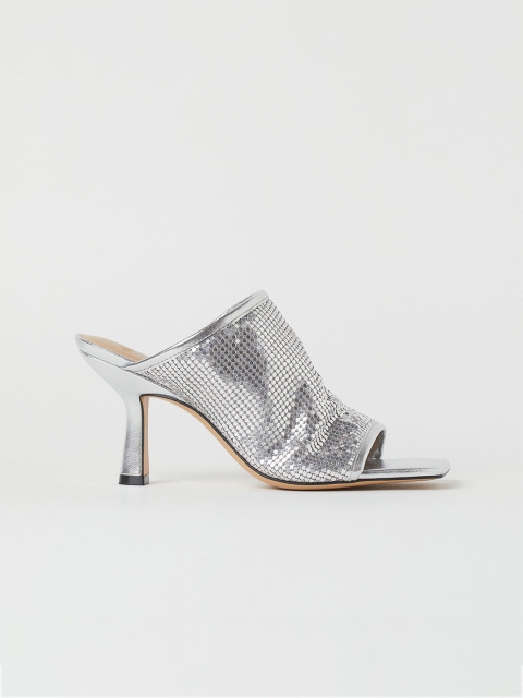 

H&M Women Silver Mules