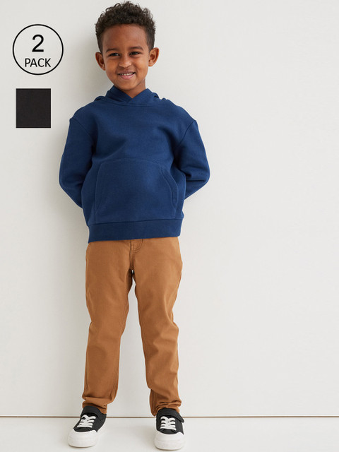 

H&M Boys Black & Brown 2-Pack Slim Fit Twill Trousers
