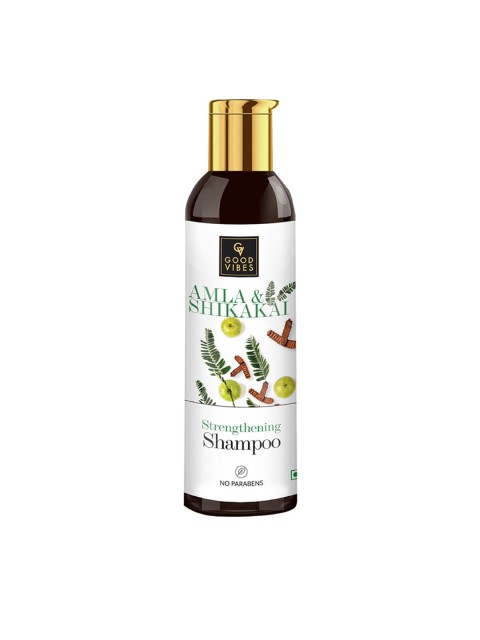 

Good Vibes Amla Shikakai Strengthening Shampoo- 200 ml, Transparent