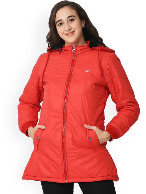 

Zeel Women Red Lightweight Longline Padded Jacket