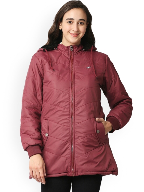 

Zeel Women Maroon Lightweight Longline Padded Jacket