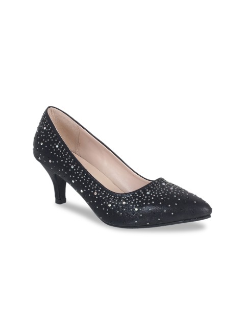 

Sherrif Shoes Black Embellished Party Pumps