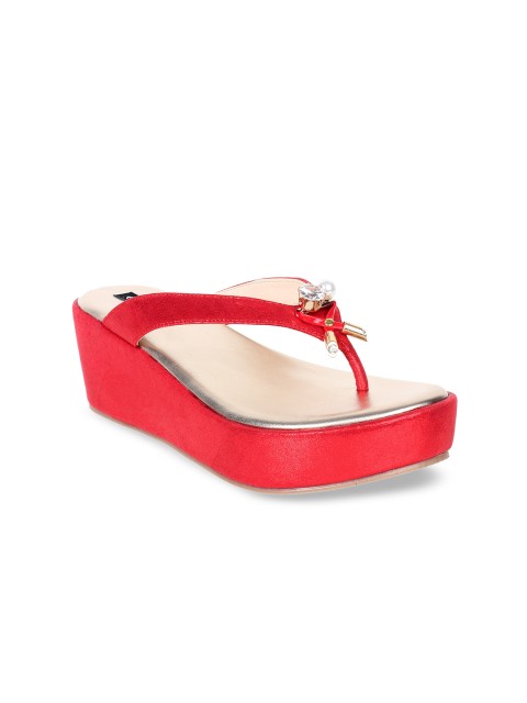 

Sherrif Shoes Red Wedge Sandals
