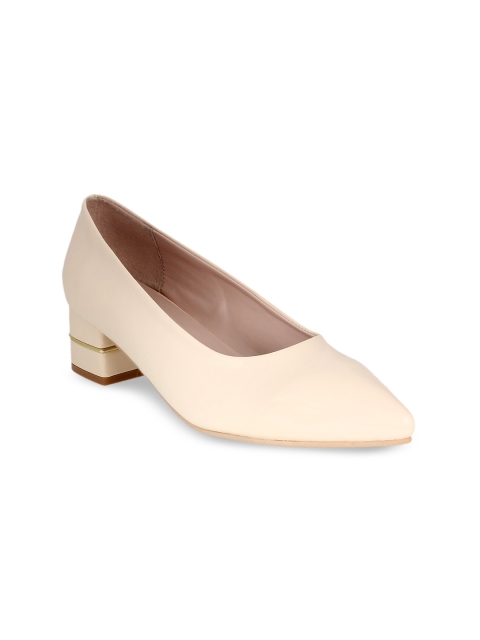 

Sherrif Shoes Woman Cream-Coloured Party Block Pumps