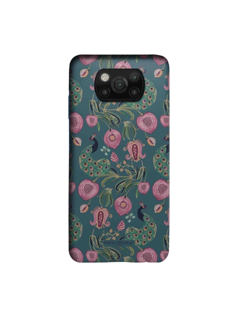 

CelfieDesign Green & Pink Floral Printed Xiaomi Poco X3 Back Case