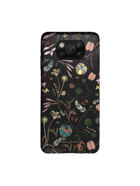 

CelfieDesign Black & Pink Floral Printed Xiaomi Poco X3 Back Case