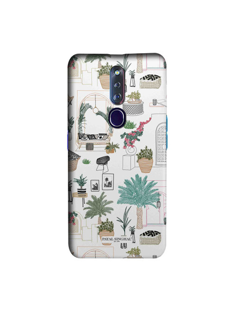 

CelfieDesign White & Green Cafe Morrocco Pattern Oppo F11 Pro Slim Back Case