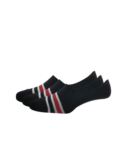 

Peter England Men Black Pack of 3 Striped Shoe liners