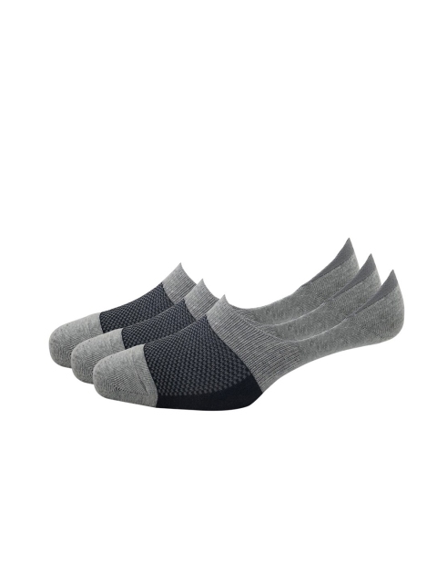 

Peter England Men Pack of 3 Grey Solid Shoe Liners Socks