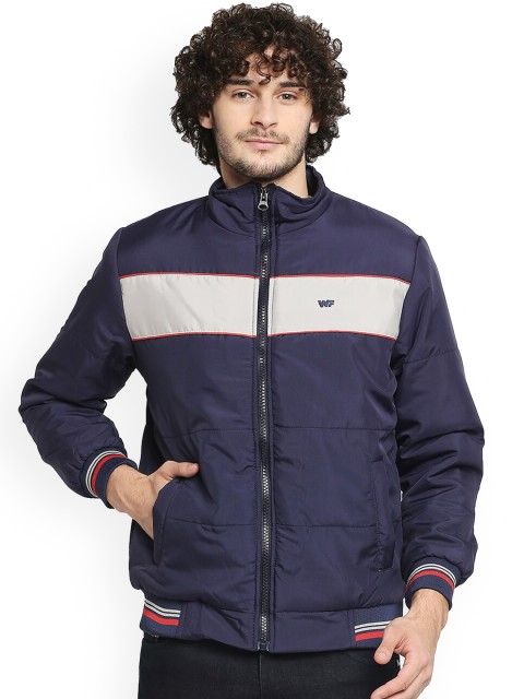 

Zeel Men Navy Blue & Grey Solid Polyester Lightweight Regular Puffer Jacket