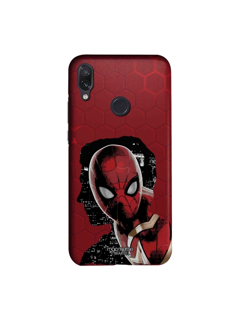 

macmerise Red & Black Printed Public Enemy Spidey Sleek Xiaomi Redmi Note 7 Pro Back Case