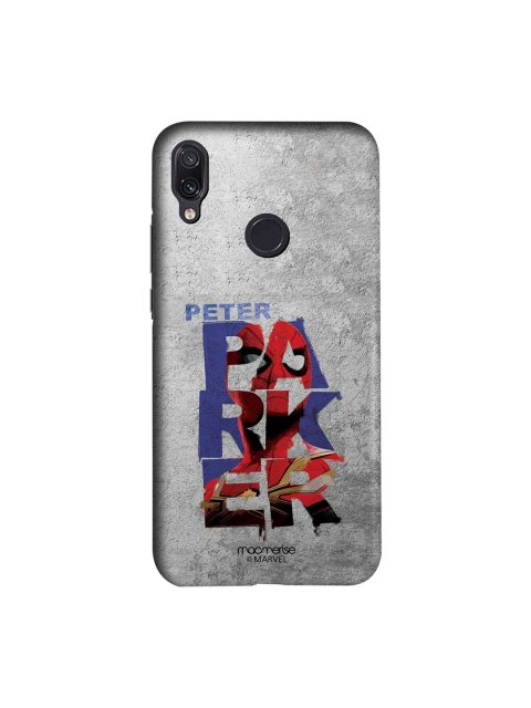 

macmerise Grey & Red Peter Parker Grunge Print Xiaomi Redmi Note 7 Pro Back Case, White