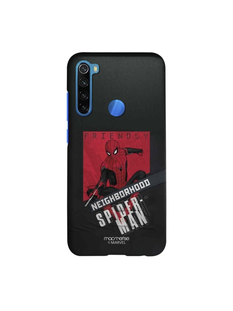 

macmerise Black & Red Printed Neighborhood Spidey Sleek Xiaomi Redmi Note 8 Back Case