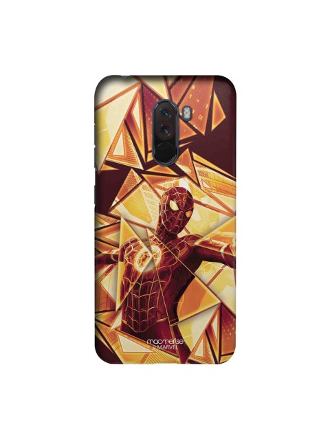 

macmerise Brown & Yellow Spiderman Printed Xiaomi Poco F1 Back Case