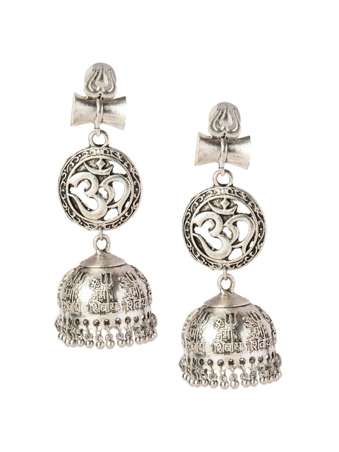 

Shining Jewel - By Shivansh Silver-Toned Classic Jhumkas Earrings