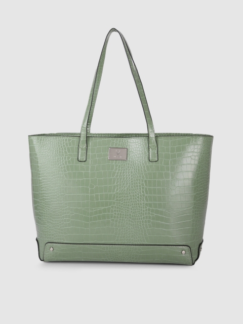 

Allen Solly Green Animal Textured PU Structured Shoulder Bag