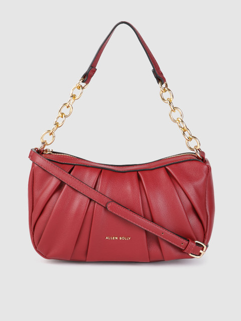 

Allen Solly Red Solid Hobo Bag