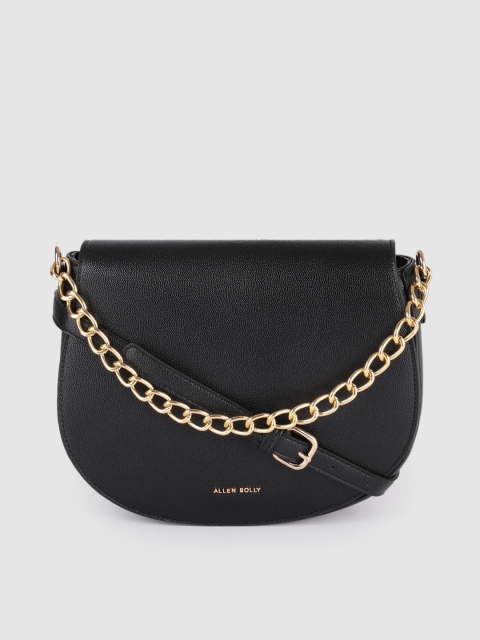 

Allen Solly Black PU Structured Sling Bag