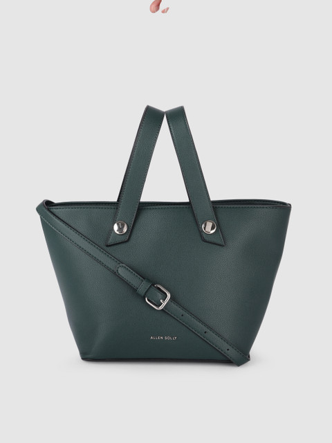 

Allen Solly Teal Green PU Structured Handheld Bag