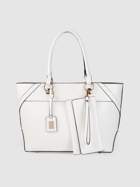 

Allen Solly White PU Structured Shoulder Bag