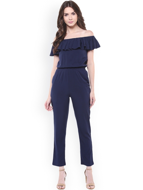 

Magnetic Designs Navy Off-Shoulder Jumpsuit, Navy blue