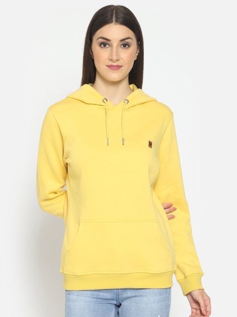 

Hapuka Women Yellow Hooded Sweatshirt